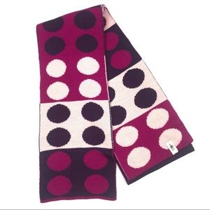 Smartwool Flecker graphic dot pink berry wool scarf